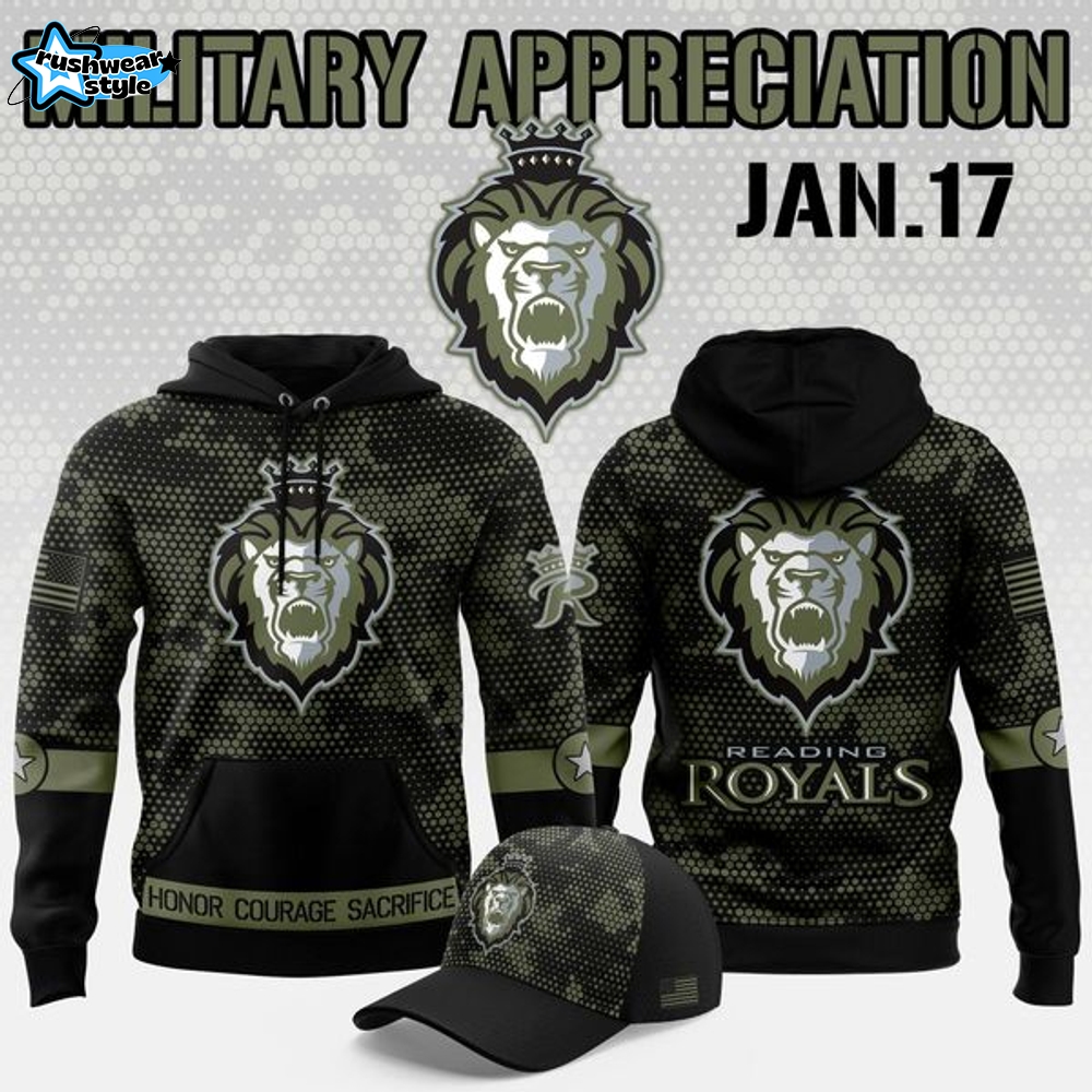 Reading Royals Military Appreciation Night Specialty Hoodie Reading Royals Military Appreciation Night Specialty Hoodie