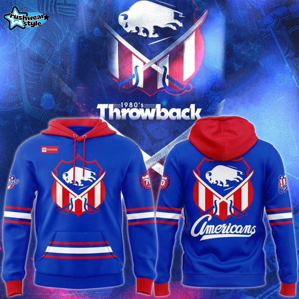 Rochester Americans 1980s Throwback Night Special Edition Hoodie Rochester Americans 1980s Throwback Night Special Edition Hoodie
