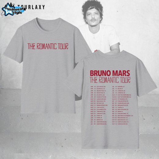 Romatic Tour 2026 T Shirt – Bruno Mars Tour 2026 Merch
