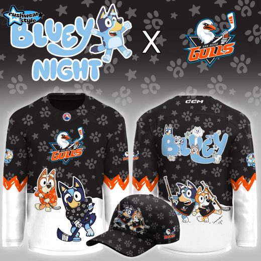 San Diego Gulls Bluey Night Game Limited Hockey Jersey