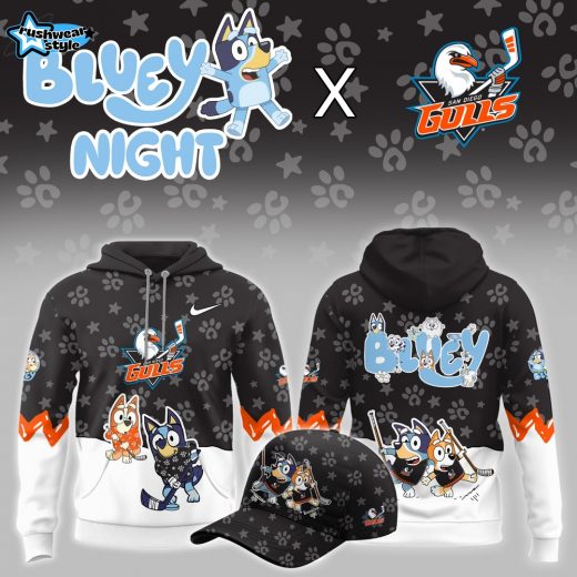 San Diego Gulls Bluey Night Game Limited Hoodie