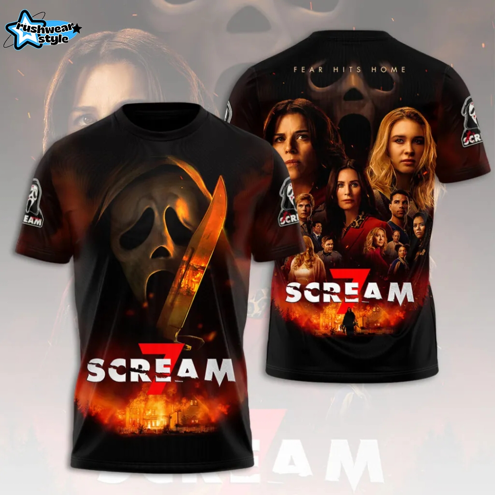 Scream 7 Fear Hits Home New Poster Film In Theaters On February 27 2026 Tshirt Scream 7 Fear Hits Home New Poster Film In Theaters On February 27 2026 Tshirt