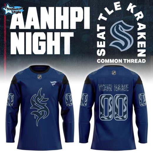 Seattle Kraken AANHPI Night 2026 Custom Hockey Jersey – Personalized Name & Number