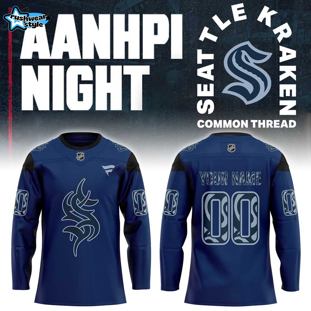 Seattle Kraken AANHPI Night 2026 Custom Hockey Jersey – Personalized Name & Number Seattle Kraken AANHPI Night 2026 Custom Hockey Jersey – Personalized Name & Number