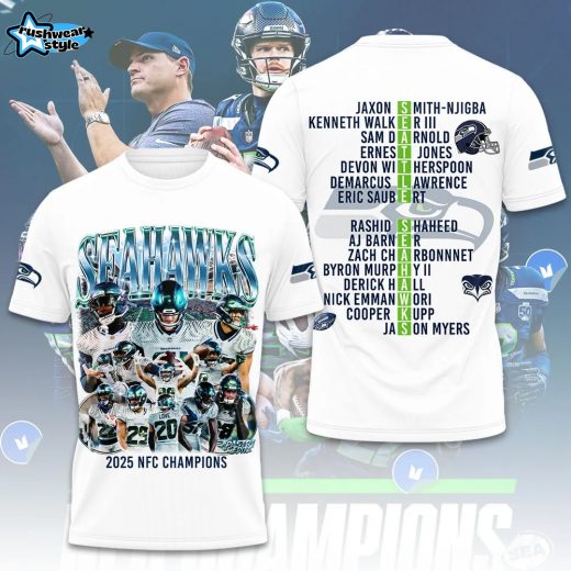 Seattle Seahawks 2025 NFC Champions Official Fan T-Shirt