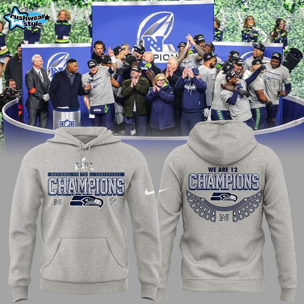 Seattle Seahawks We are 12 NFC Champions Hoodie Seattle Seahawks We are 12 NFC Champions Hoodie