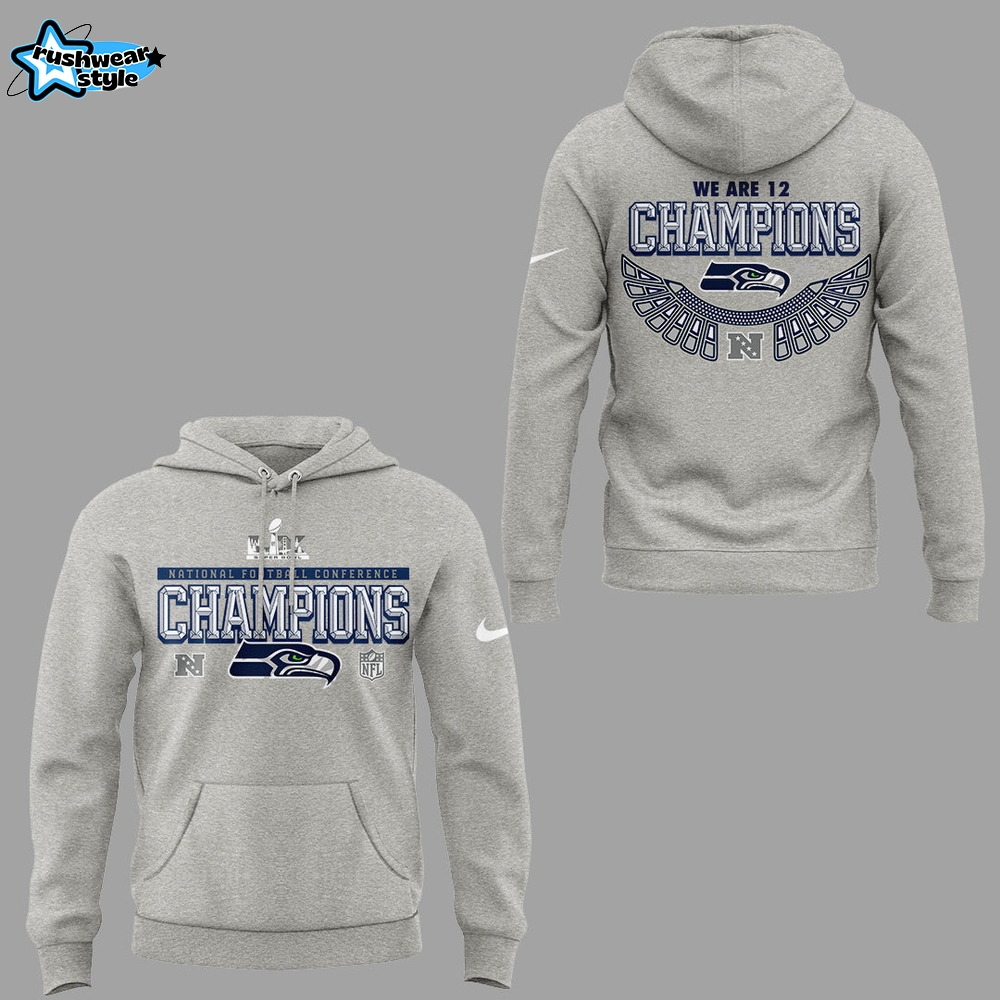 Seattle Seahawks We are 12 NFC Champions Hoodie Seattle Seahawks We are 12 NFC Champions Hoodie