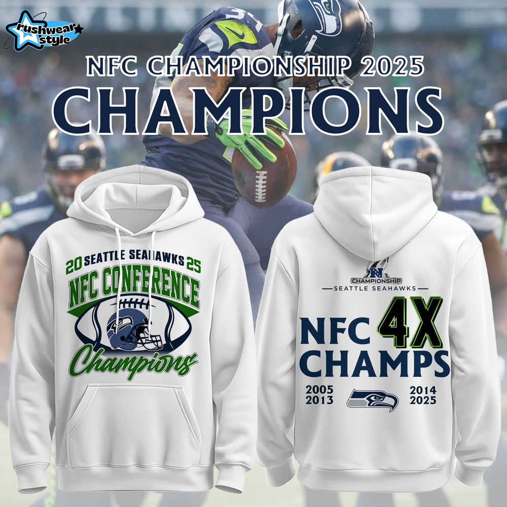 Seattle Seahawks x 2026 NFC Conference Champions Hoodie Version 2 Seattle Seahawks x 2026 NFC Conference Champions Hoodie Version 2