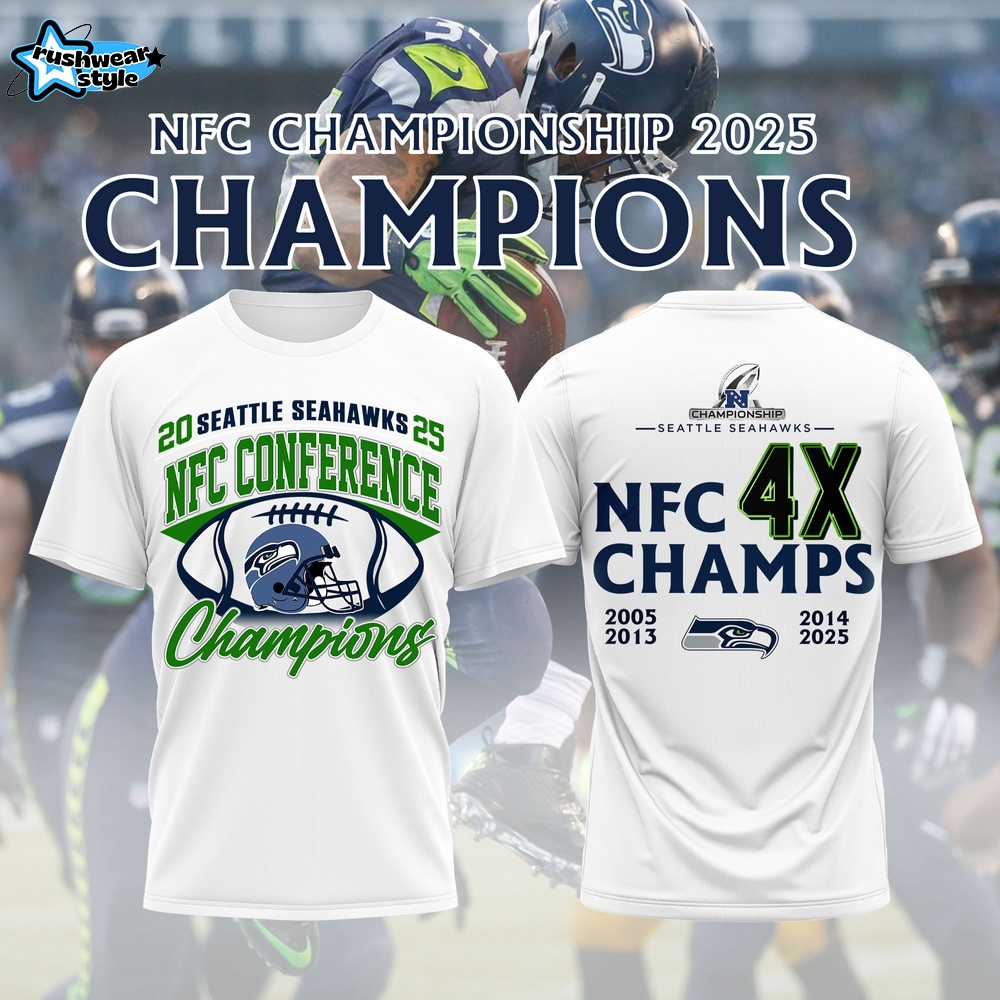 Seattle Seahawks x 2026 NFC Conference Champions T-Shirt Version 2 Seattle Seahawks x 2026 NFC Conference Champions T-Shirt Version 2
