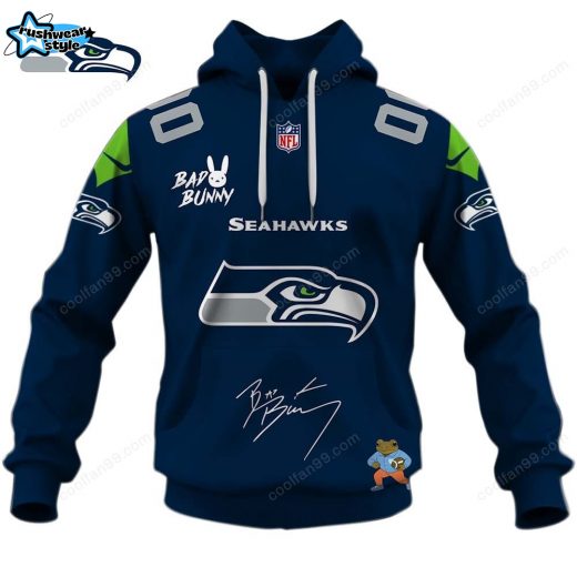 Seattle Seahawks x Bad Bunny Super Bowl 2026 Limited Edition Fan Hoodie