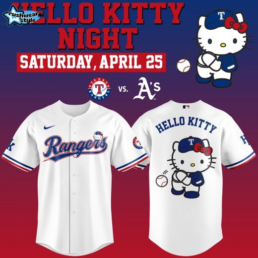 Texas Rangers Hello Kitty Night Limited Edition Baseball Jersey