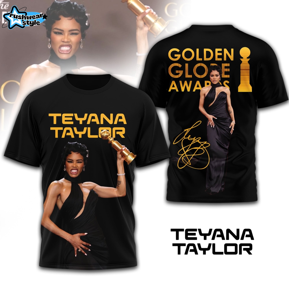 Teyana Taylor Golden Globe Awards Shirt 2026 3D Shirt TD Teyana Taylor Golden Globe Awards Shirt 2026 3D Shirt TD