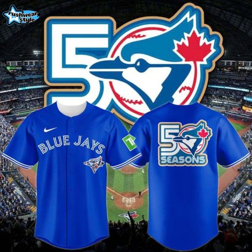 Toronto Blue Jays New Logo for 2026 to celebrate their 50th seaso Baseball Jersey-Blue