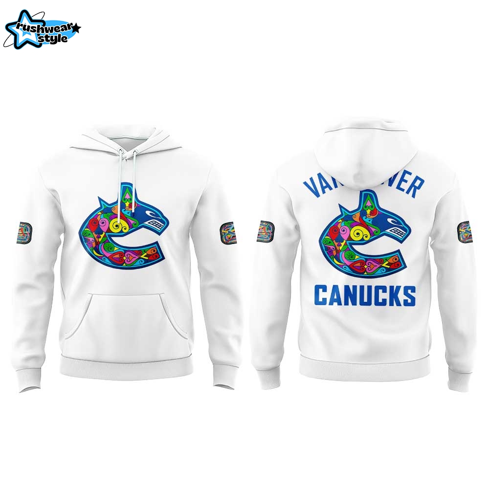V Canucks x ROBBIE G.K. Pride Night 2026 Combo Hoodie V Canucks x ROBBIE G.K. Pride Night 2026 Combo Hoodie