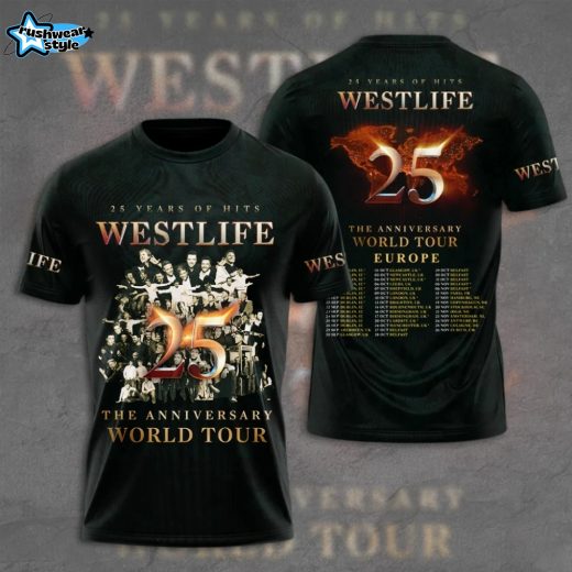 Westlife 25th Anniversary World Tour Special Edition 3D Shirt
