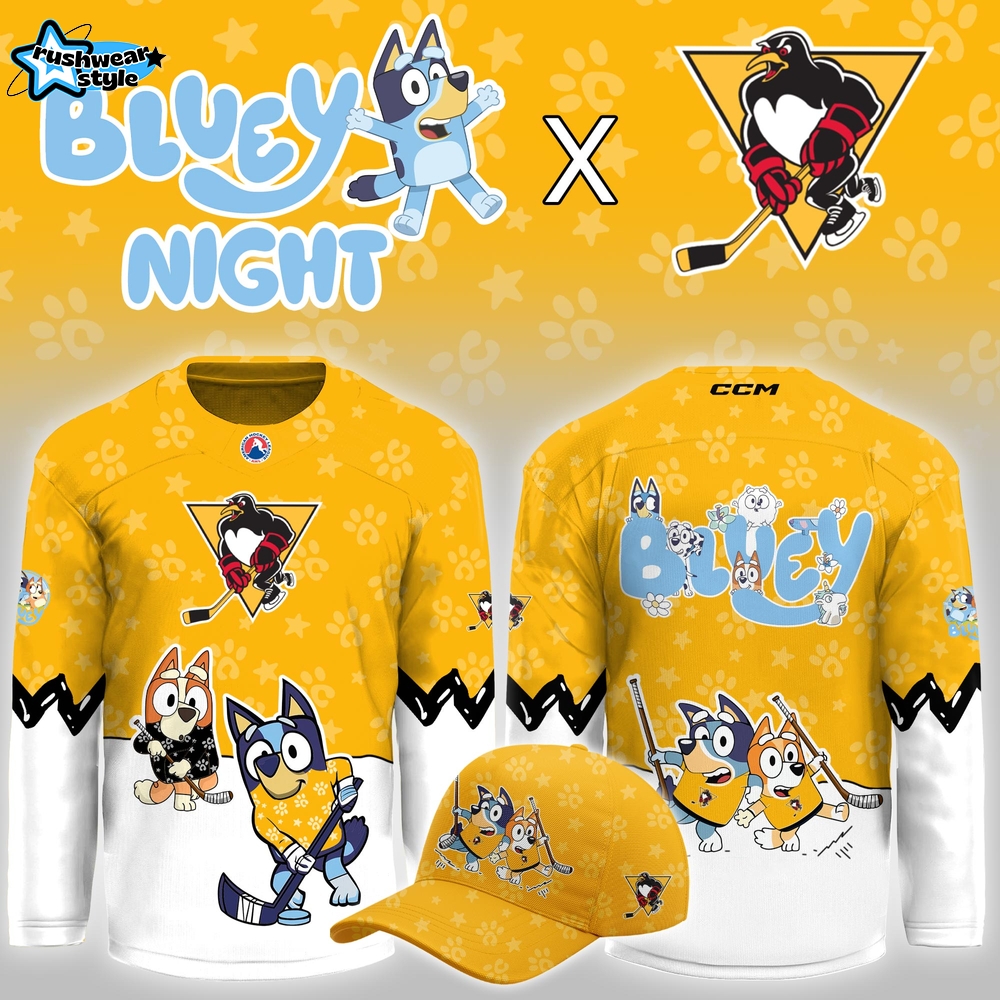 Wilkes-Barre/Scranton Penguins Bluey Night Game Limited Hockey Jersey Wilkes-Barre/Scranton Penguins Bluey Night Game Limited Hockey Jersey
