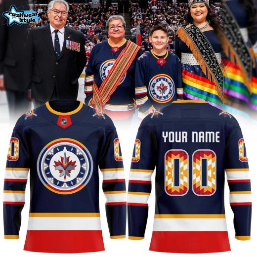 Winnipeg Jets Wasacnews Night 2026 Blue Custom Hockey Jersey – Name & Number
