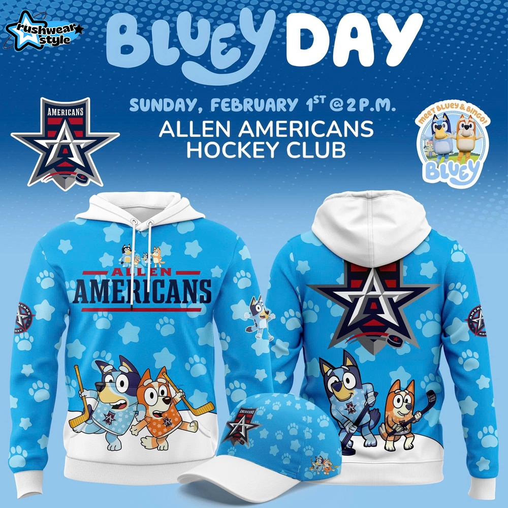 Allen Americans Bluey Day 2026 Hoodie Allen Americans Bluey Day 2026 Hoodie