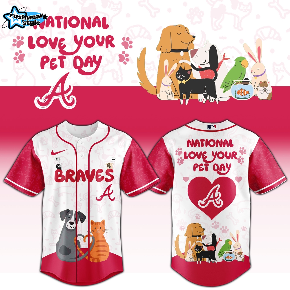 Atlanta Braves 2026 National Love Your Pet Day Premium Limited Baseball Jersey Atlanta Braves 2026 National Love Your Pet Day Premium Limited Baseball Jersey