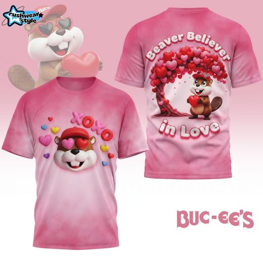 Bucees Beaver Believer In Love Valentines Pink Tshirt 14 02 2026