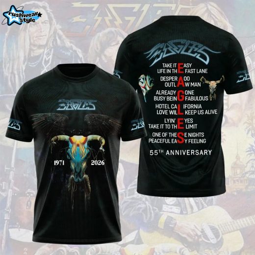 Eagles Hotel California Classic Rock Band 1971–2026 3D Graphic T-Shirt