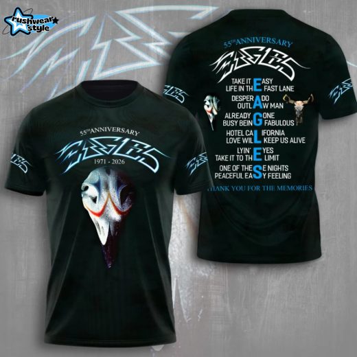 Eagles T Shirt Greatest Hits Album 1971-2026 3D Tshirt - Black