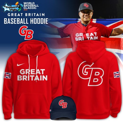 Great Britain Baseball 2026 World Baseball Classic Premium 3D Hoodie