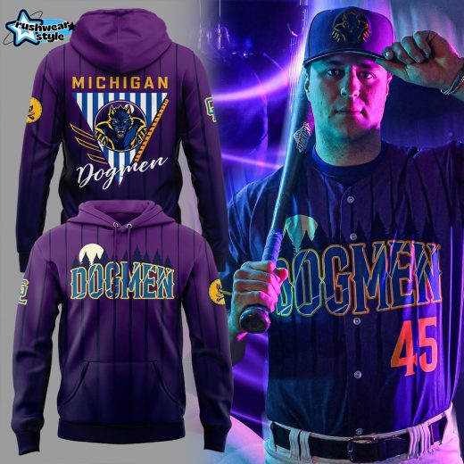 Great Lakes Minor League Michigan Dogmen Wilson Fan Hoodie