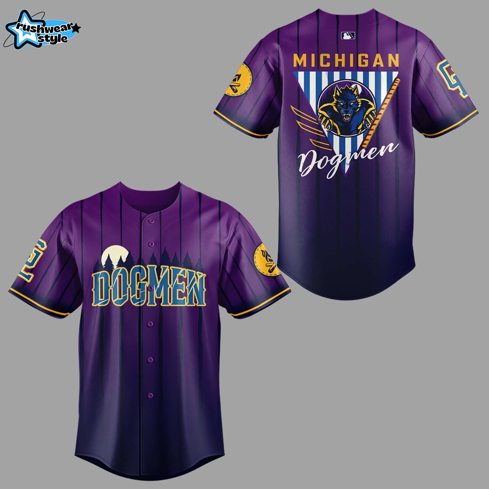 Great Lakes Minor League Michigan Dogmen Wilson Style Baseball Jersey Great Lakes Minor League Michigan Dogmen Wilson Style Baseball Jersey