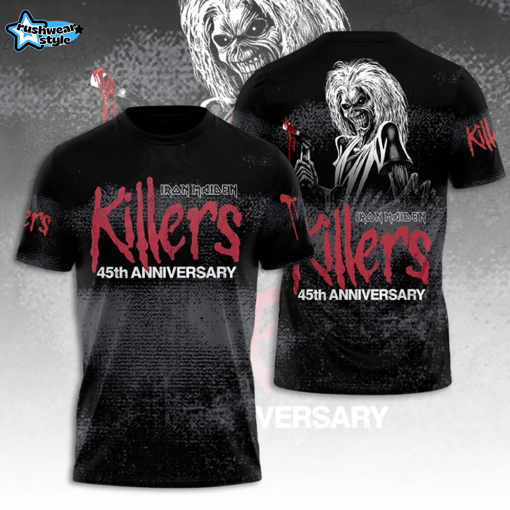 Iron Maiden Killers 45th Anniversary 2026 Limited Edition 3D Graphic T-Shirt Iron Maiden Killers 45th Anniversary 2026 Limited Edition 3D Graphic T-Shirt