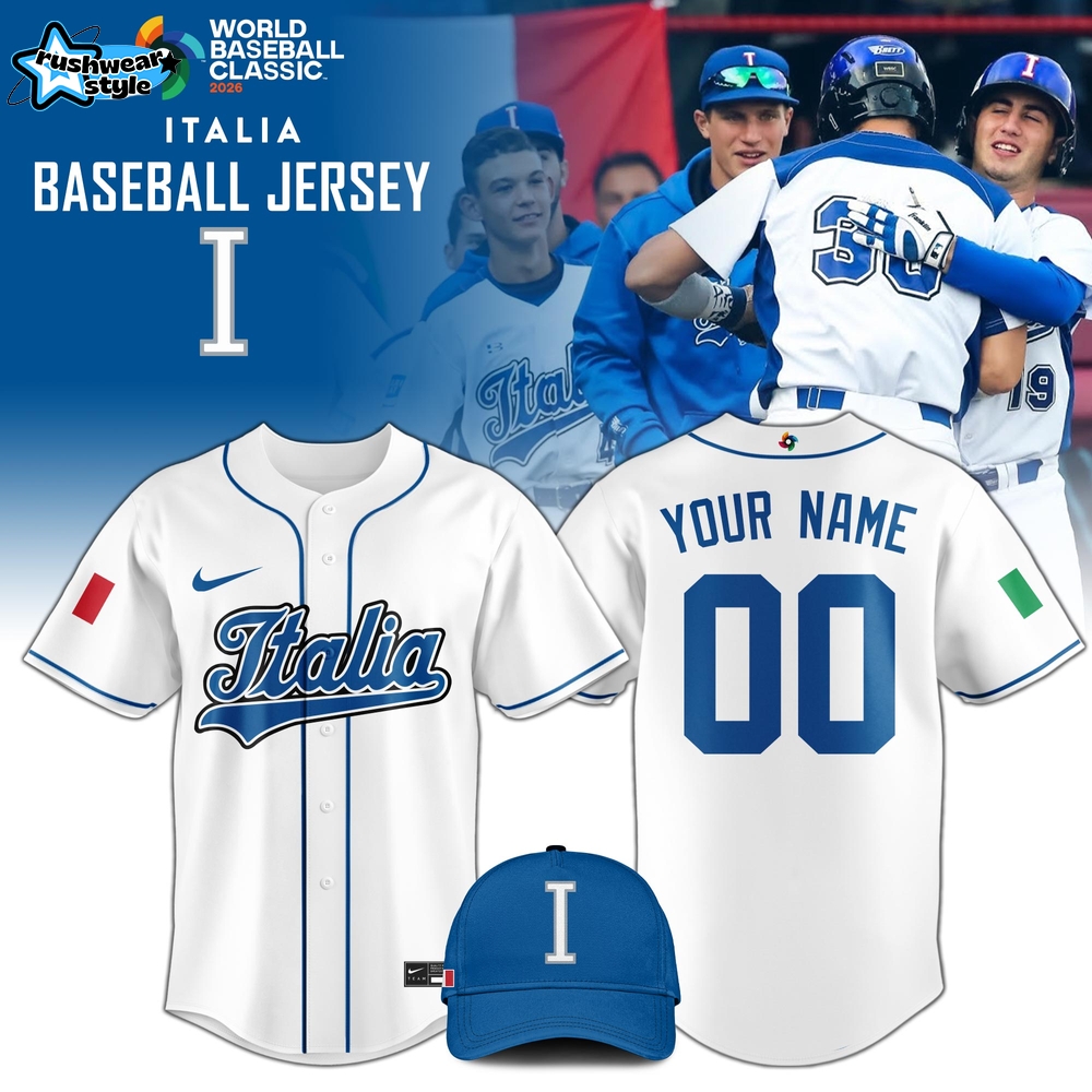Italia 2026 WBC Limited Edition White Baseball Jersey for Fans Italia 2026 WBC Limited Edition White Baseball Jersey for Fans