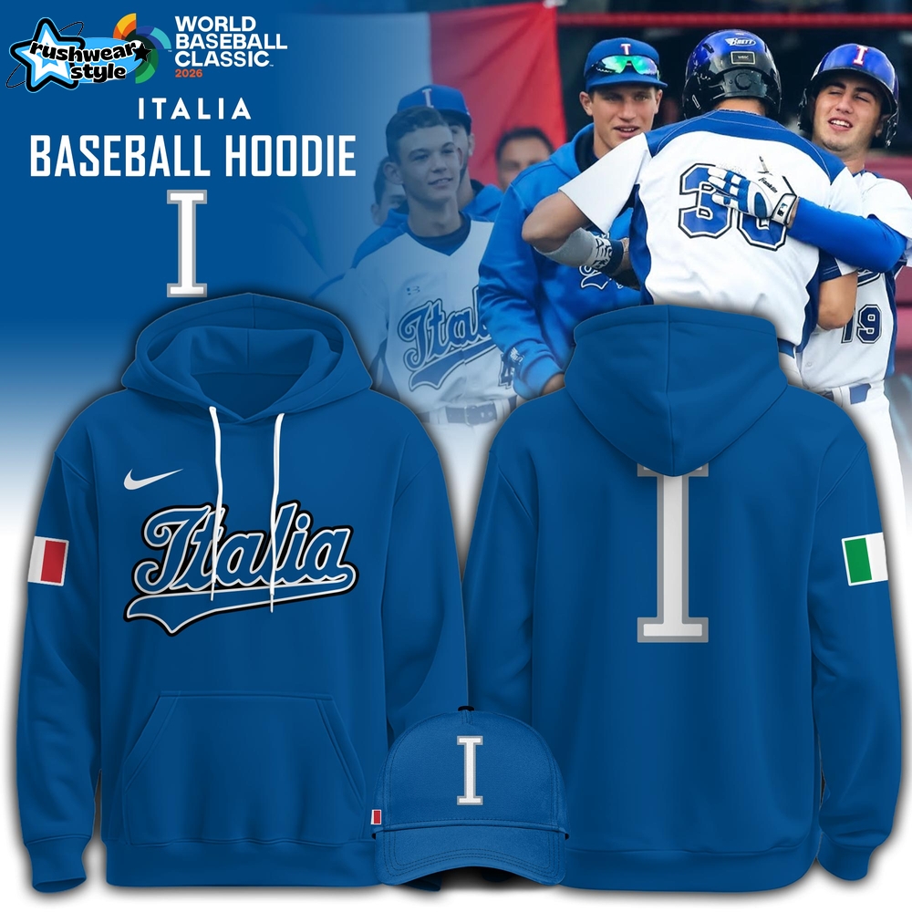 Italia Baseball 2026 World Baseball Classic Premium 3D Limited Hoodie Italia Baseball 2026 World Baseball Classic Premium 3D Limited Hoodie