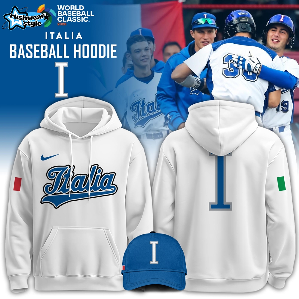 Italia Baseball 2026 World Baseball Classic Premium 3D Limited Hoodie Italia Baseball 2026 World Baseball Classic Premium 3D Limited Hoodie
