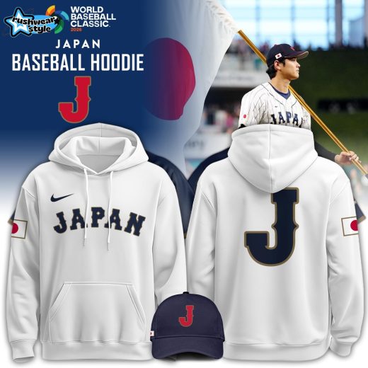 Japan World Baseball Classic 2026 White 2D Hoodie – Special Edition Team Japan Hoodie