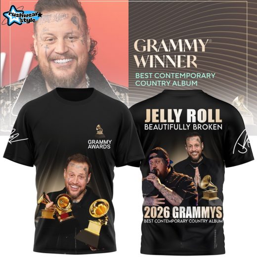 Jelly Roll “Beautifully Broken” 2026 Grammys Best Contemporary Country Album T-Shirt