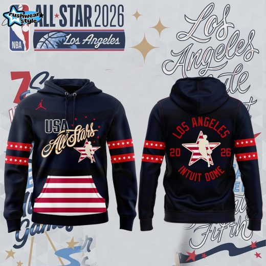 Jordan Brand Inspired USA All-Star Basketball 2026 Fan Hoodie – Black Version 2