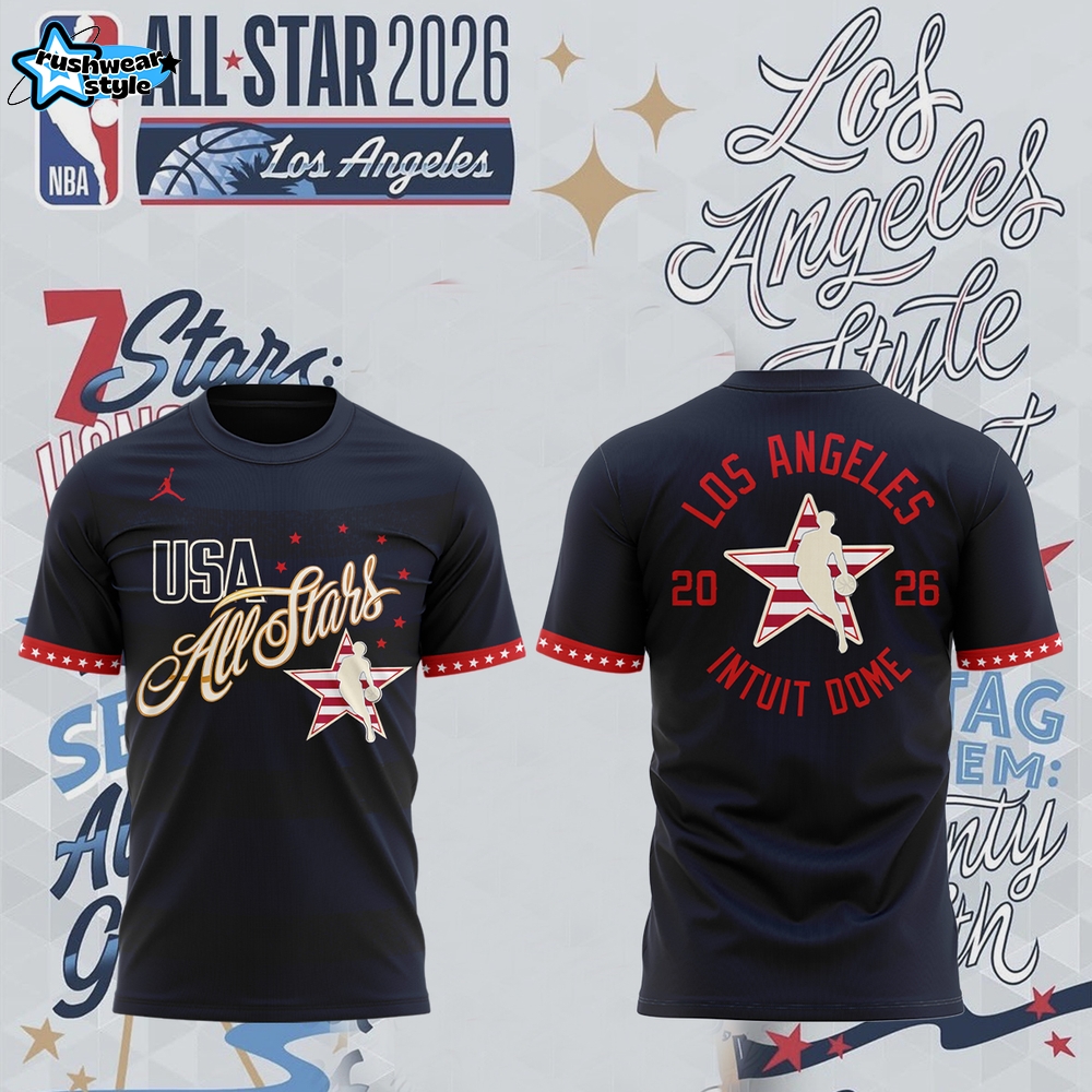 Jordan Brand Inspired USA All-Star Basketball 2026 Fan Shirt – Black Version 2 Jordan Brand Inspired USA All-Star Basketball 2026 Fan Shirt – Black Version 2
