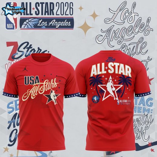Jordan Brand Inspired USA All-Star Basketball 2026 Fan Shirt – Red