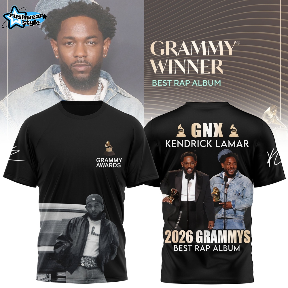 Kendrick Lamar “GNX” 2026 Grammy Winner Best Rap Album T-Shirt Kendrick Lamar “GNX” 2026 Grammy Winner Best Rap Album T-Shirt