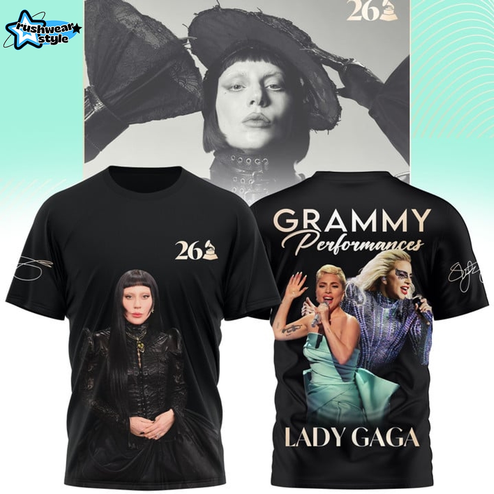 Lady Gaga "26th Grammy Performances" 3D Tshirt Lady Gaga "26th Grammy Performances" 3D Tshirt