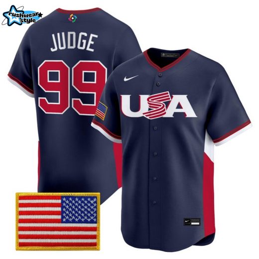 Men’s USA Baseball Classic 2026 Vapor Premier Roster Style Jersey (Projected Number)