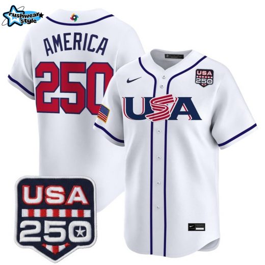 Men’s USA Baseball Classic 2026 Vapor Premier Style Jersey with 250America Patch