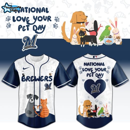 Milwaukee Brewers 2026 National Love Your Pet Day Commemorative Baseball Jersey
