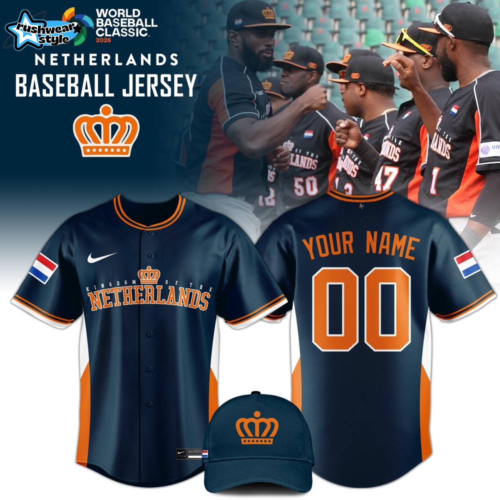 Netherlands 2026 World Baseball Classic Navy Limited Edition Baseball Jersey Netherlands 2026 World Baseball Classic Navy Limited Edition Baseball Jersey