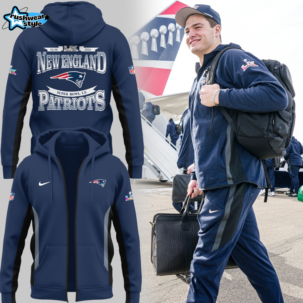 New England Patriots Super Bowl LX February 28, 2026 Commemorative Hoodie New England Patriots Super Bowl LX February 28, 2026 Commemorative Hoodie