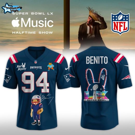 New England Patriots x Bad Bunny Super Bowl LX Benito Limited Edition Football Jersey V2