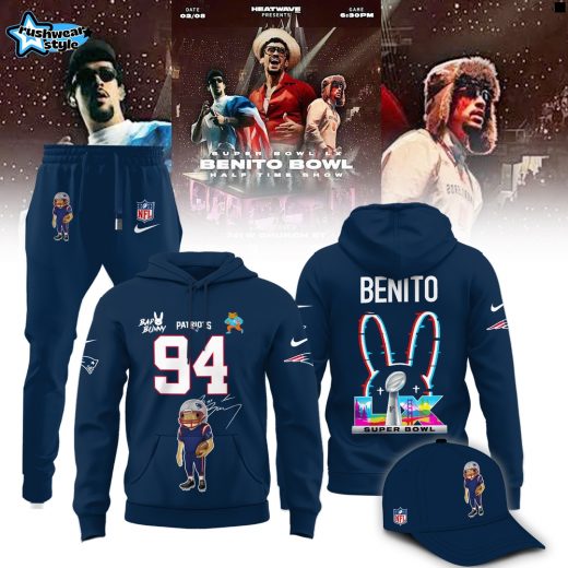 New England Patriots x Bad Bunny Super Bowl LX Benito Limited Edition Hoodie V2