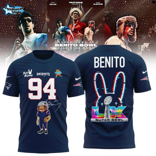 New England Patriots x Bad Bunny Super Bowl LX Benito Limited Edition Shirt V2