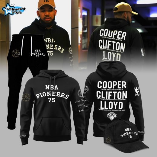 New York Knicks 75th Anniversary Cooper Clifton Lloyd NBA Pioneers Limited Edition Hoodie