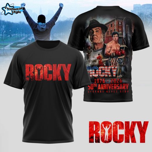 Rocky Movie 50th Anniversary Premium 3D Graphic Shirt